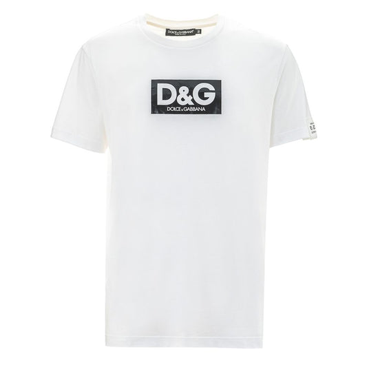 Dolce & Gabbana White Cotton T-Shirt Dolce & Gabbana