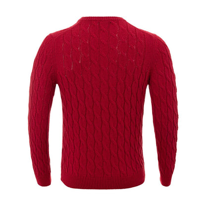 Gran Sasso Elegant Crimson Cotton Classic Sweater Gran Sasso