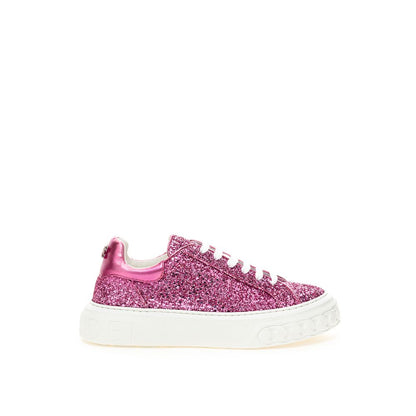 Casadei Fuchsia Elegance Leather Sneakers Casadei