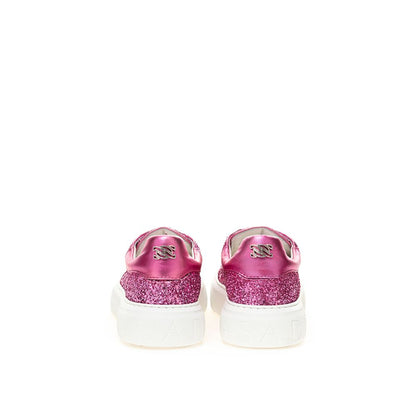 Casadei Fuchsia Elegance Leather Sneakers Casadei