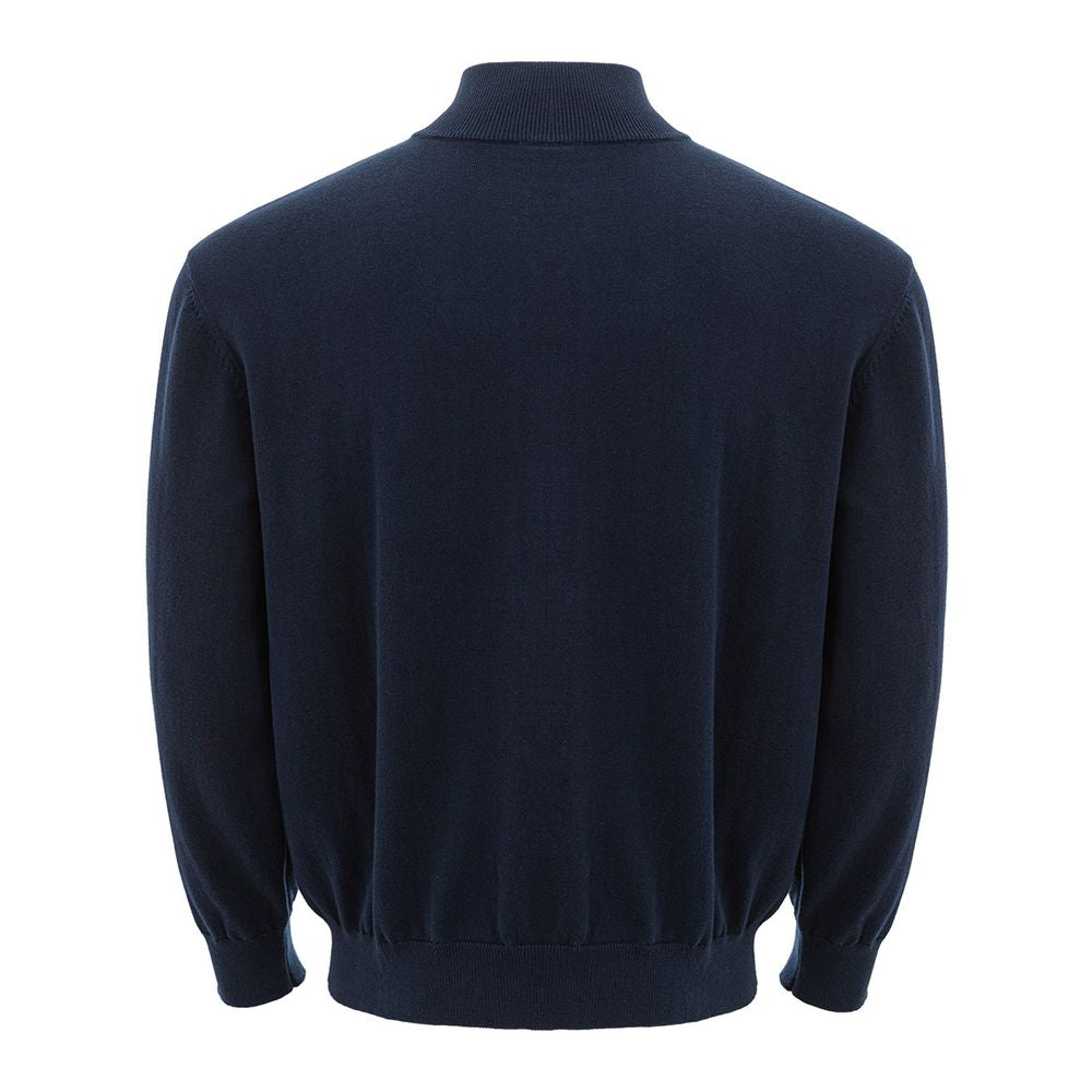 Armani Exchange Blue Cotton Sweater Armani Exchange