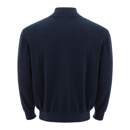 Armani Exchange Blue Cotton Sweater Armani Exchange