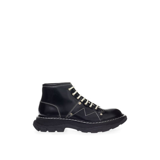 Alexander McQueen Elegant Black Leather Boots Alexander McQueen