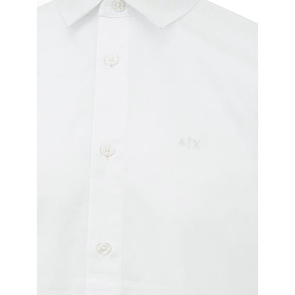 Armani Exchange Elegant White Cotton Shirt for Men Armani Exchange