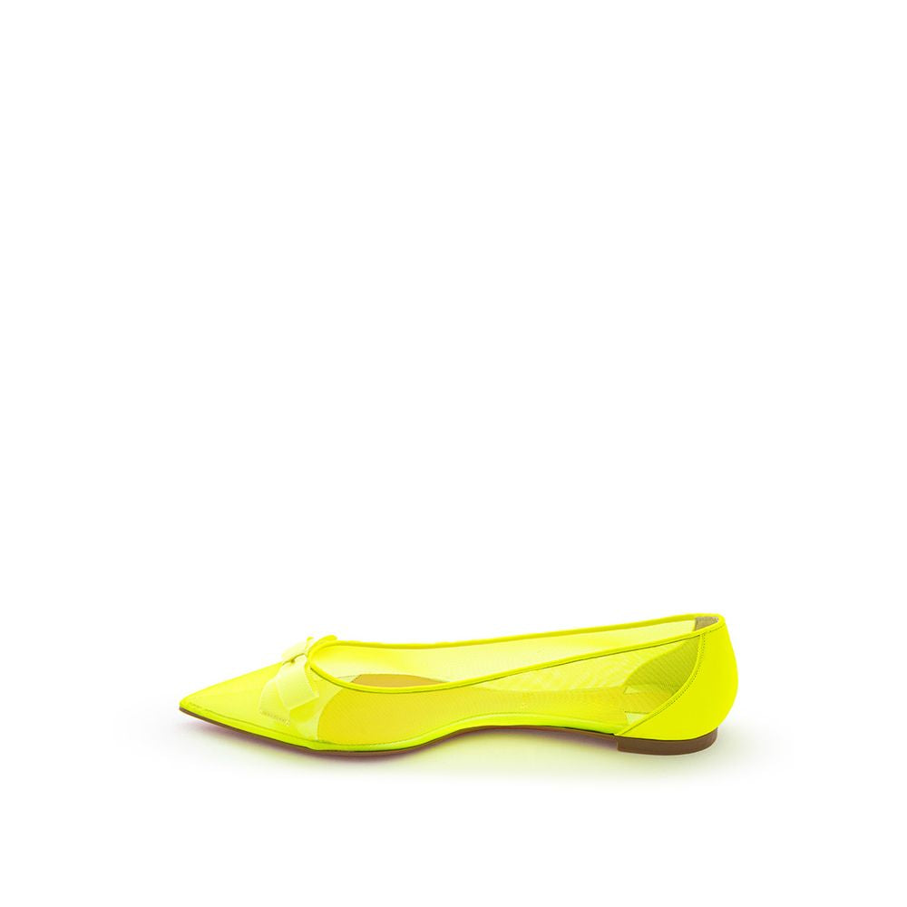 Christian Louboutin Sunshine Yellow Mesh Flat Elegance Christian Louboutin