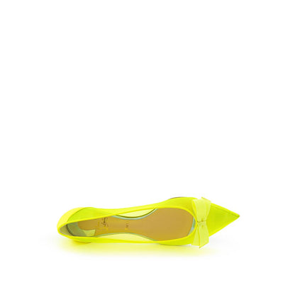 Christian Louboutin Sunshine Yellow Mesh Flat Elegance Christian Louboutin