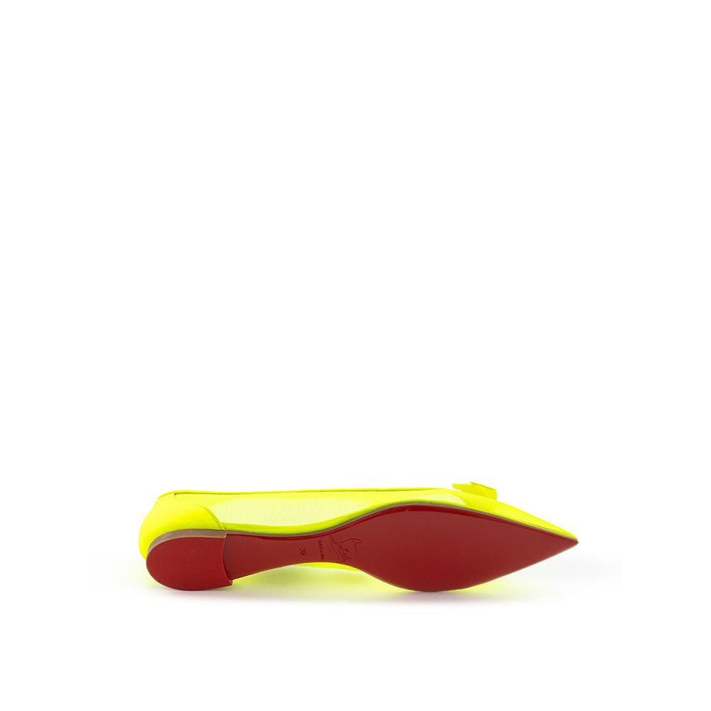 Christian Louboutin Sunshine Yellow Mesh Flat Elegance Christian Louboutin