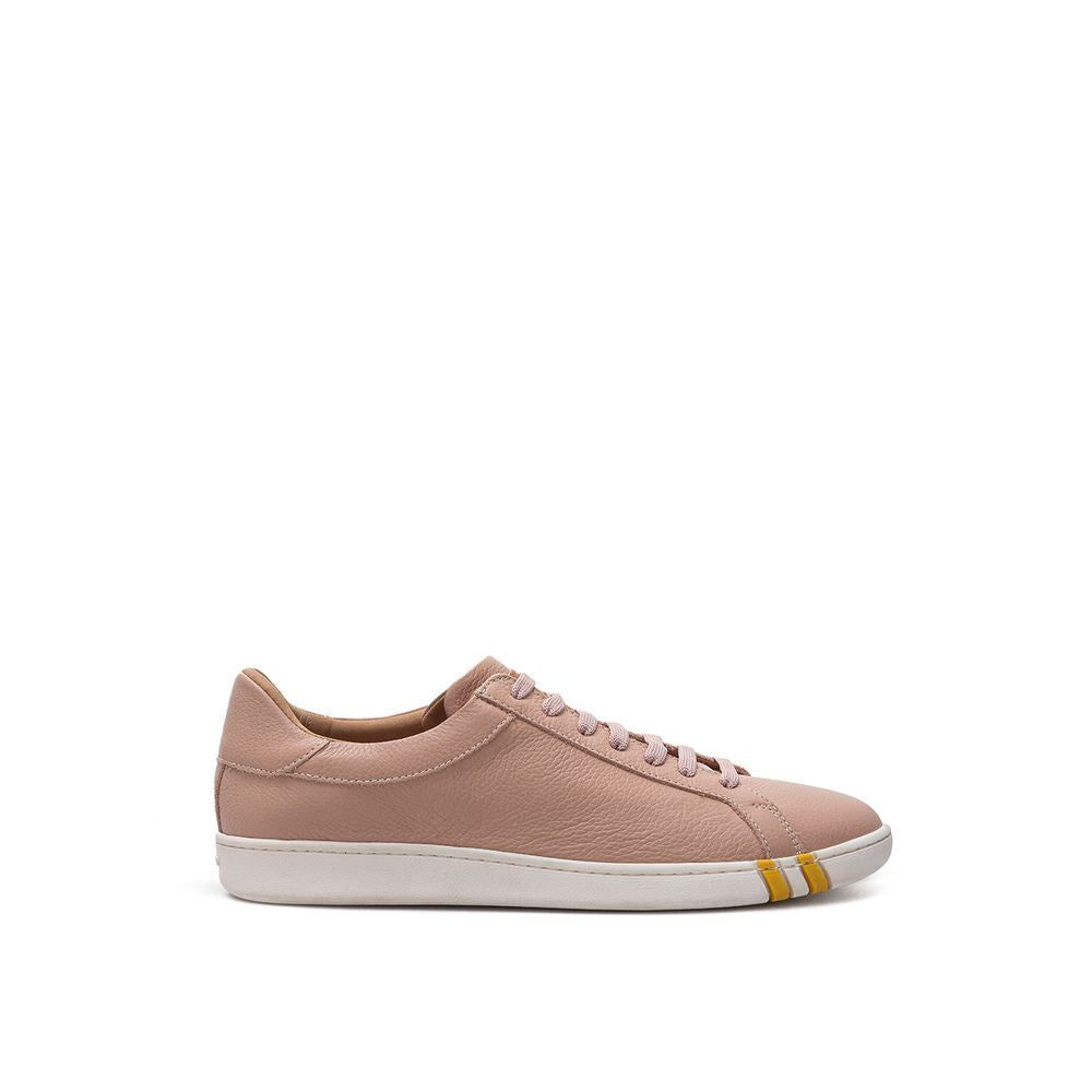 Bally Elegant Pink Cotton Leather Sneakers Bally