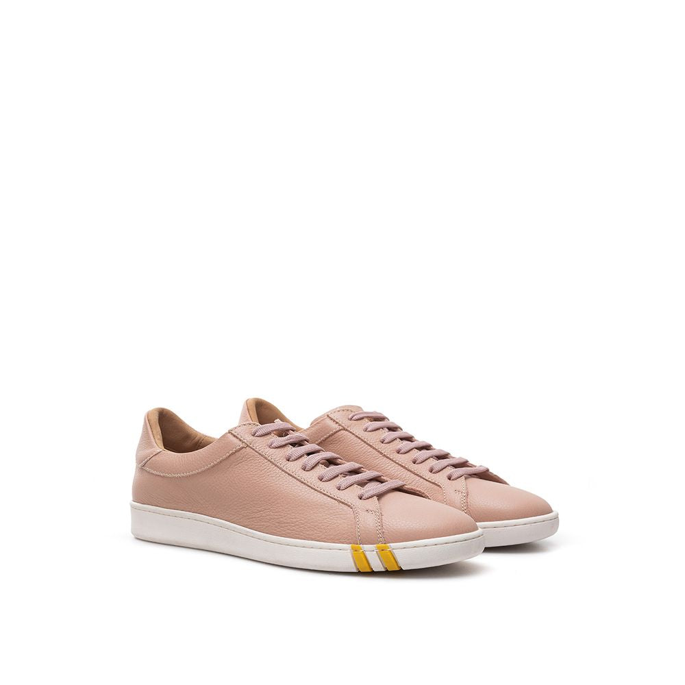 Bally Elegant Pink Cotton Leather Sneakers Bally