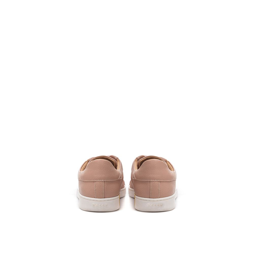 Bally Elegant Pink Cotton Leather Sneakers Bally