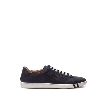 Bally Elegant Blue Leather Sneakers For Men Bally