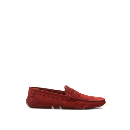 Bally Elegant Bordeaux Leather Loafers for Men Bally