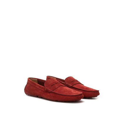 Bally Elegant Bordeaux Leather Loafers for Men Bally