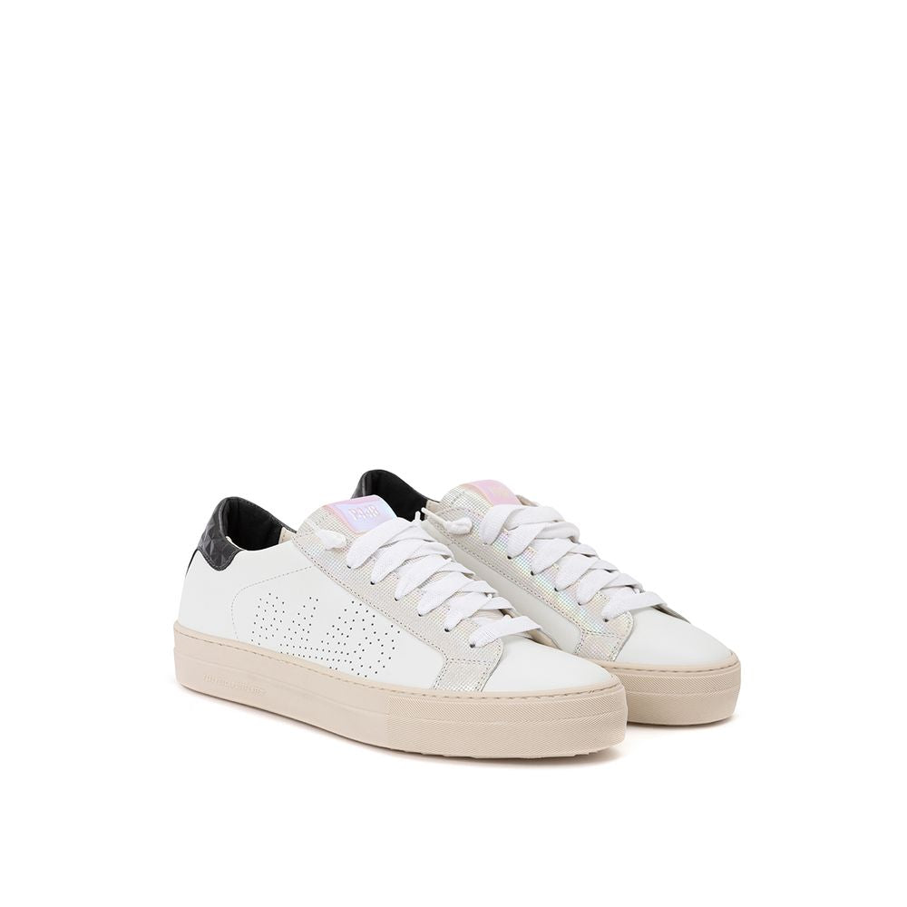 P448 Elevate Your Sneaker Game with All-White Italian Leather Kicks P448