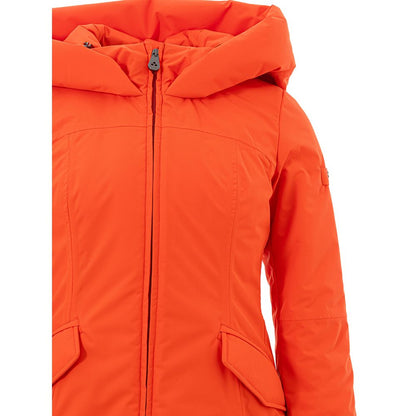 Peuterey Elegant Orange Polyester Jacket for Women Peuterey