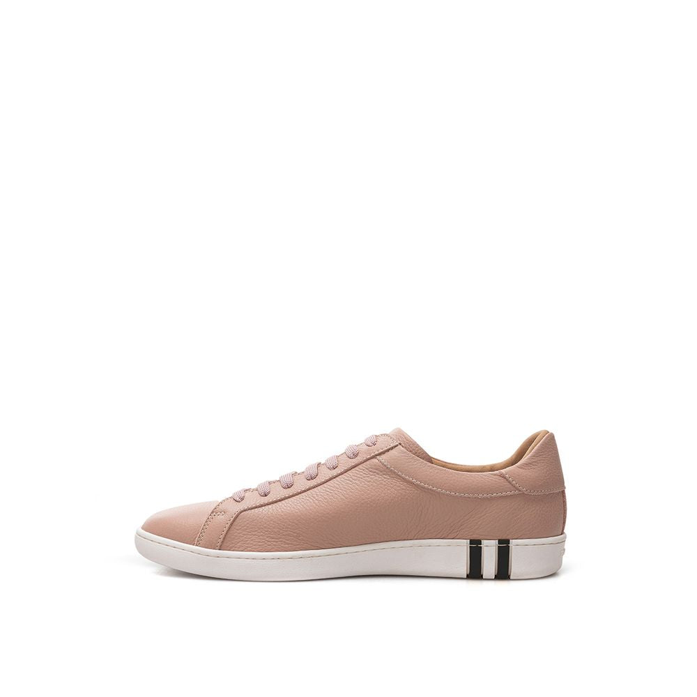 Bally Elegant Pink Leather Sneakers for Women Bally