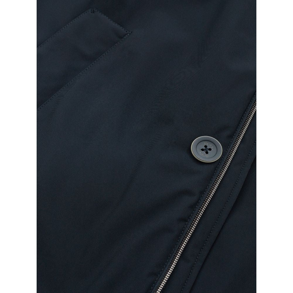 Elegant Blue Polyester Herno Jacket for Men Herno