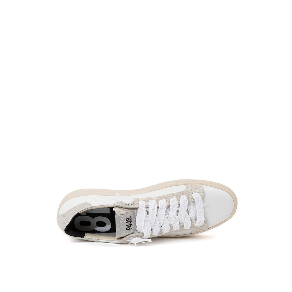 P448 Elegant White Leather Sneakers P448