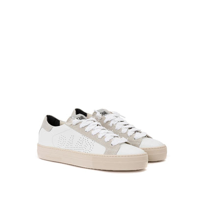 P448 Elegant White Leather Sneakers P448