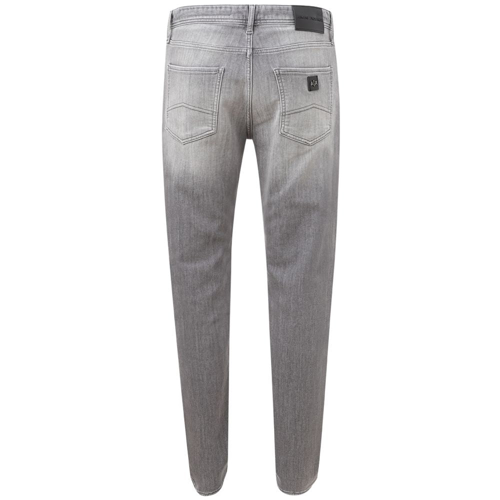 Armani Exchange Sleek Gray Cotton Denim Essentials Armani Exchange