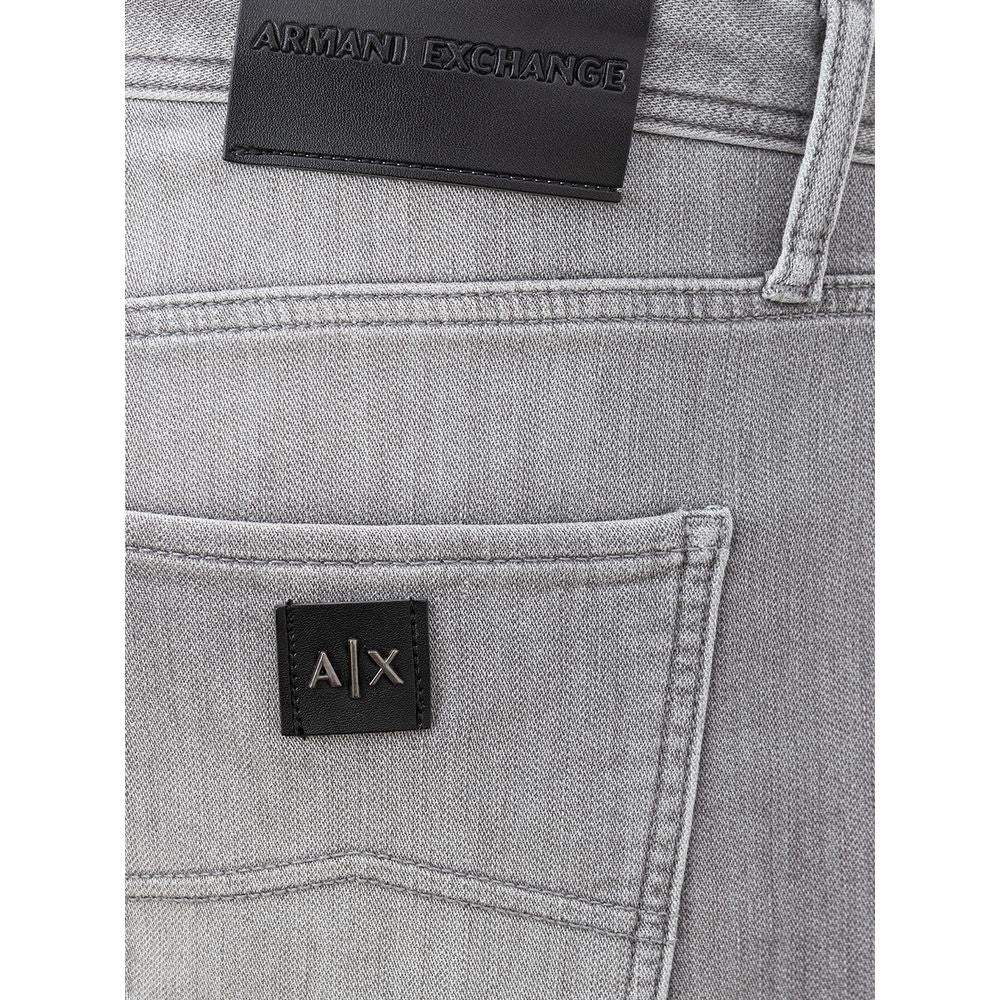 Armani Exchange Sleek Gray Cotton Denim Essentials Armani Exchange