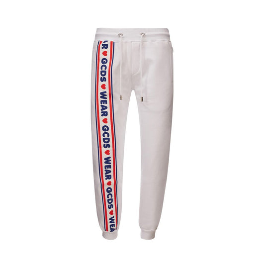 GCDS Elevate Your Wardrobe with Chic White Cotton Pants GCDS