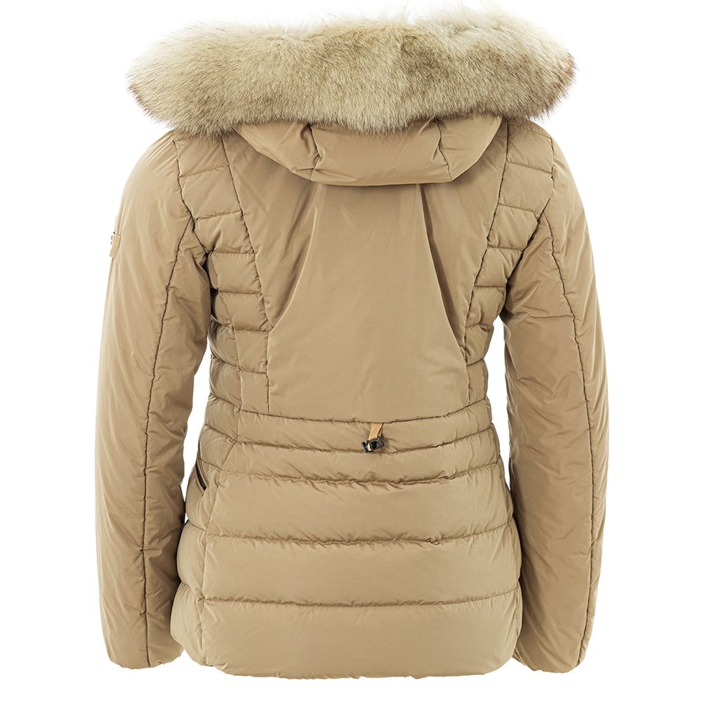 Peuterey Elegant Beige Polyester Jacket for Women Peuterey