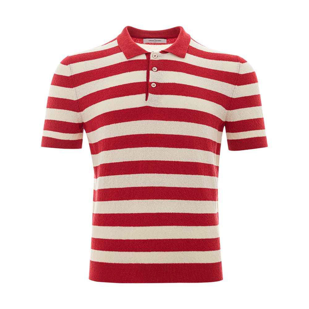 Gran Sasso Elegant Cotton Polo Shirt in Vibrant Red Gran Sasso