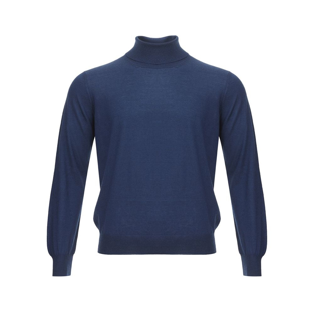 Gran Sasso Elegant Cashmere Sweater in Serene Blue Gran Sasso