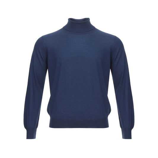 Gran Sasso Elegant Cashmere Sweater in Serene Blue Gran Sasso