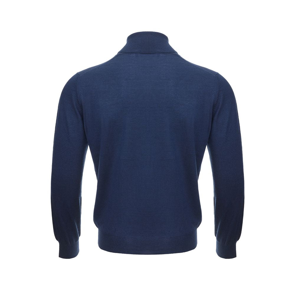 Gran Sasso Elegant Cashmere Sweater in Serene Blue Gran Sasso