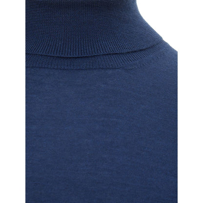 Gran Sasso Elegant Cashmere Sweater in Serene Blue Gran Sasso