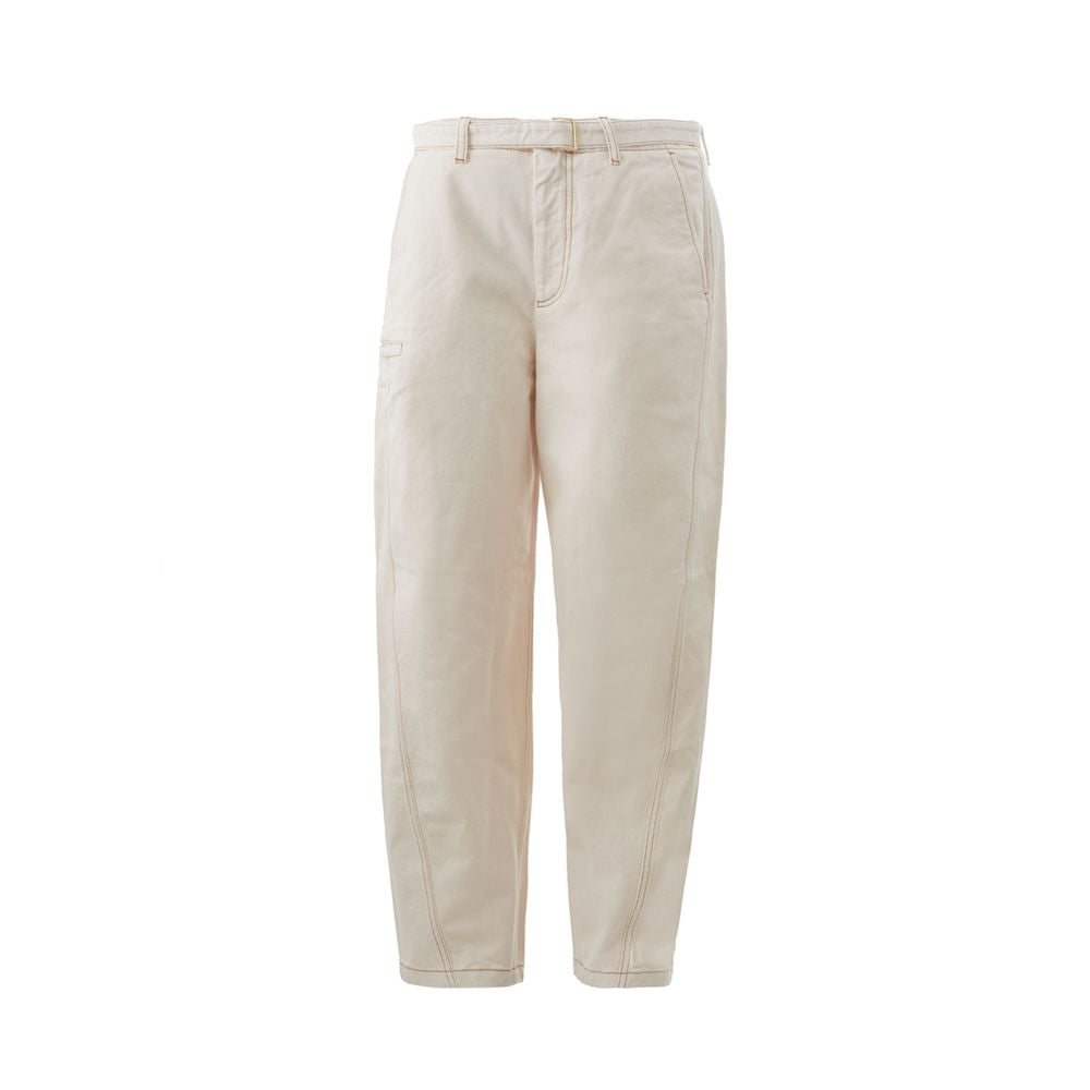 Emporio Armani Beige Cotton Chic Trousers Emporio Armani