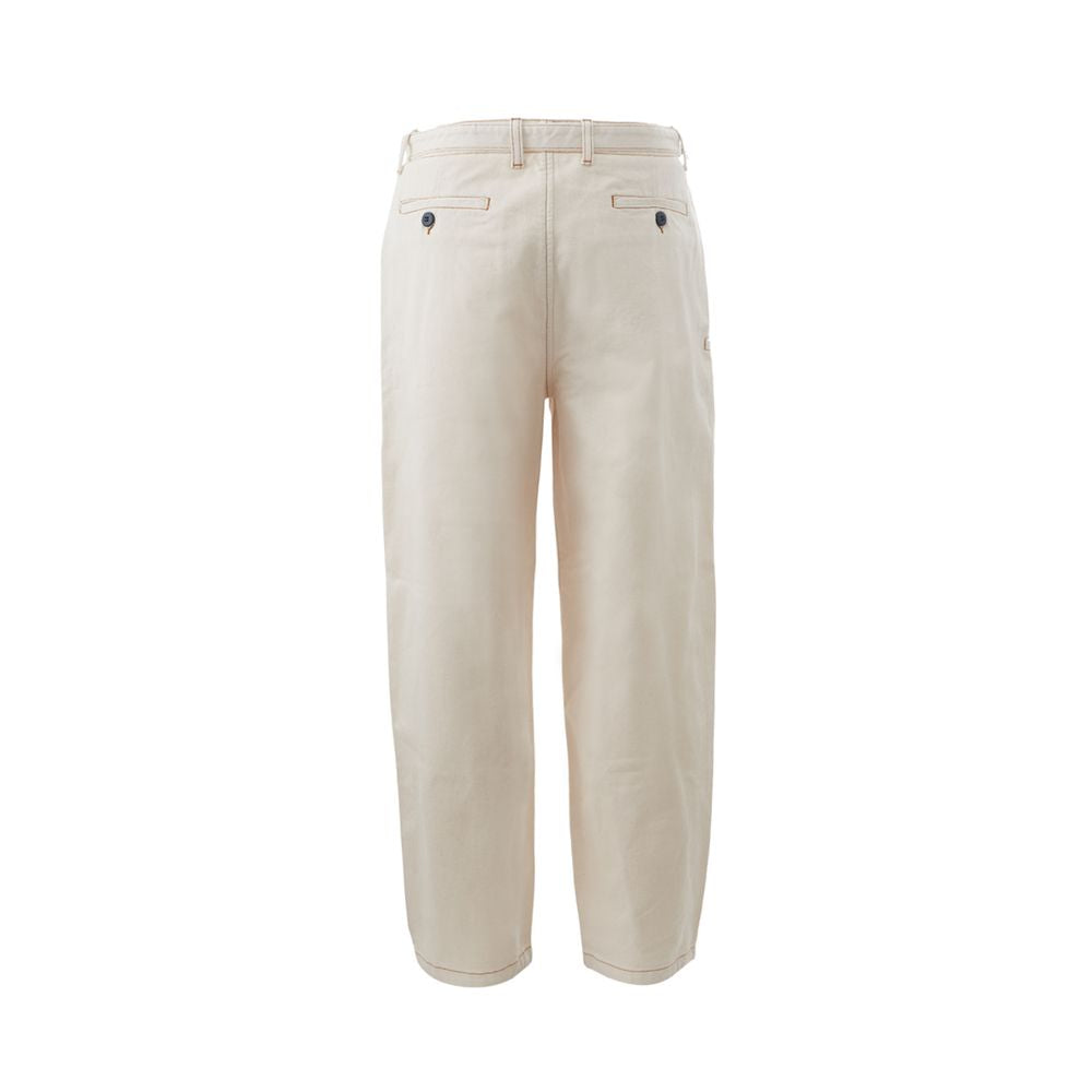 Emporio Armani Beige Cotton Chic Trousers Emporio Armani