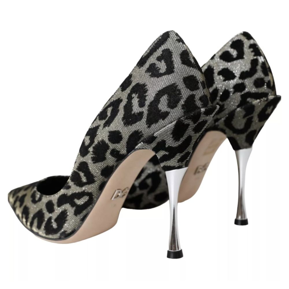 Dolce & Gabbana Gray Leather Di Calfskin Pump Dolce & Gabbana