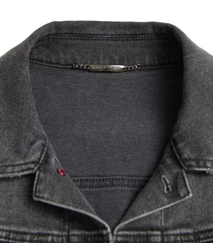 Dolce & Gabbana Gray Washed Cotton Stretch Denim Men Jacket Dolce & Gabbana