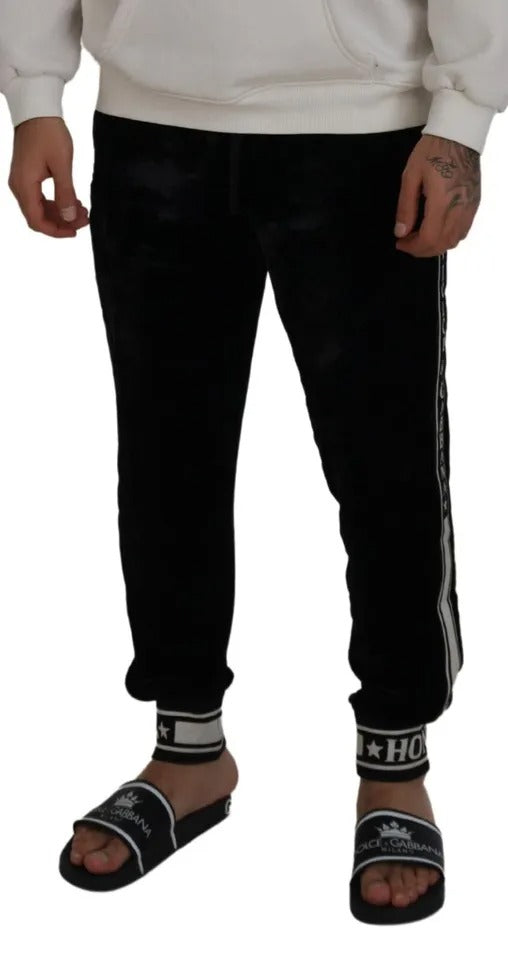 Dolce & Gabbana Black Jogger Jogging Trouser Cotton Pants Dolce & Gabbana