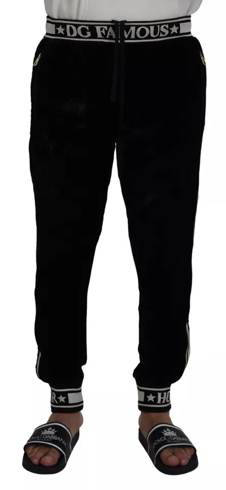 Dolce & Gabbana Black Jogger Jogging Trouser Cotton Pants Dolce & Gabbana