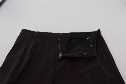 Dolce & Gabbana Brown Skinny Men Cotton Stretch Pants Dolce & Gabbana