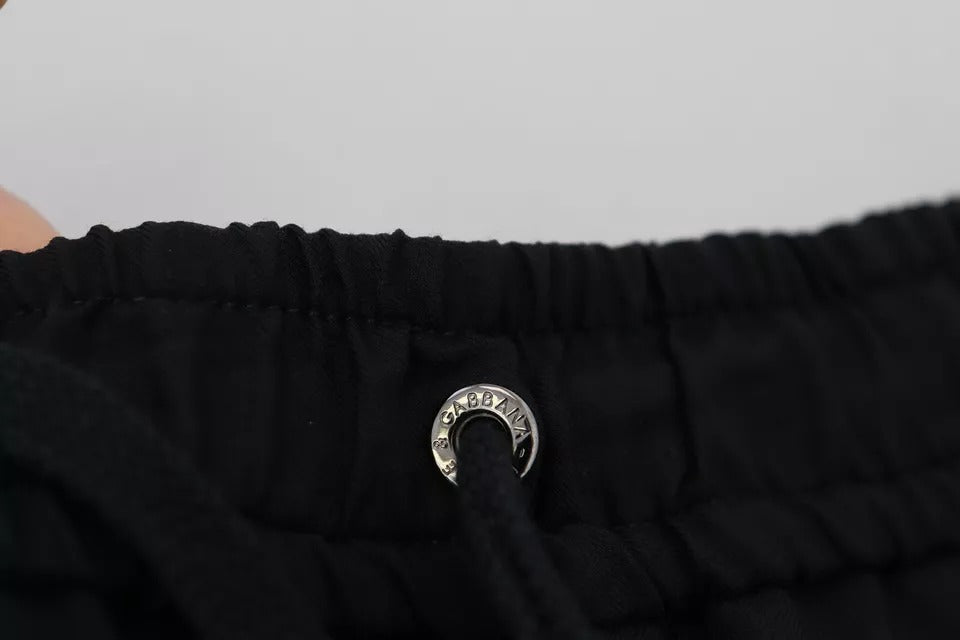 Dolce & Gabbana Black Jogger Jogging Wool Pants Dolce & Gabbana