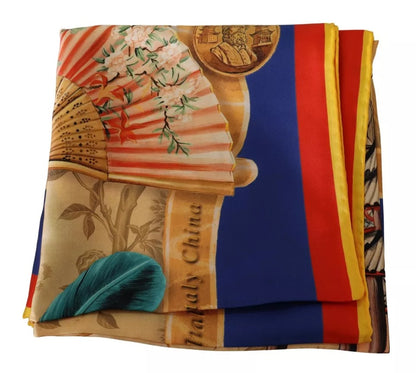 Dolce & Gabbana Multicolor Italy China Silk Shawl Wrap Scarf