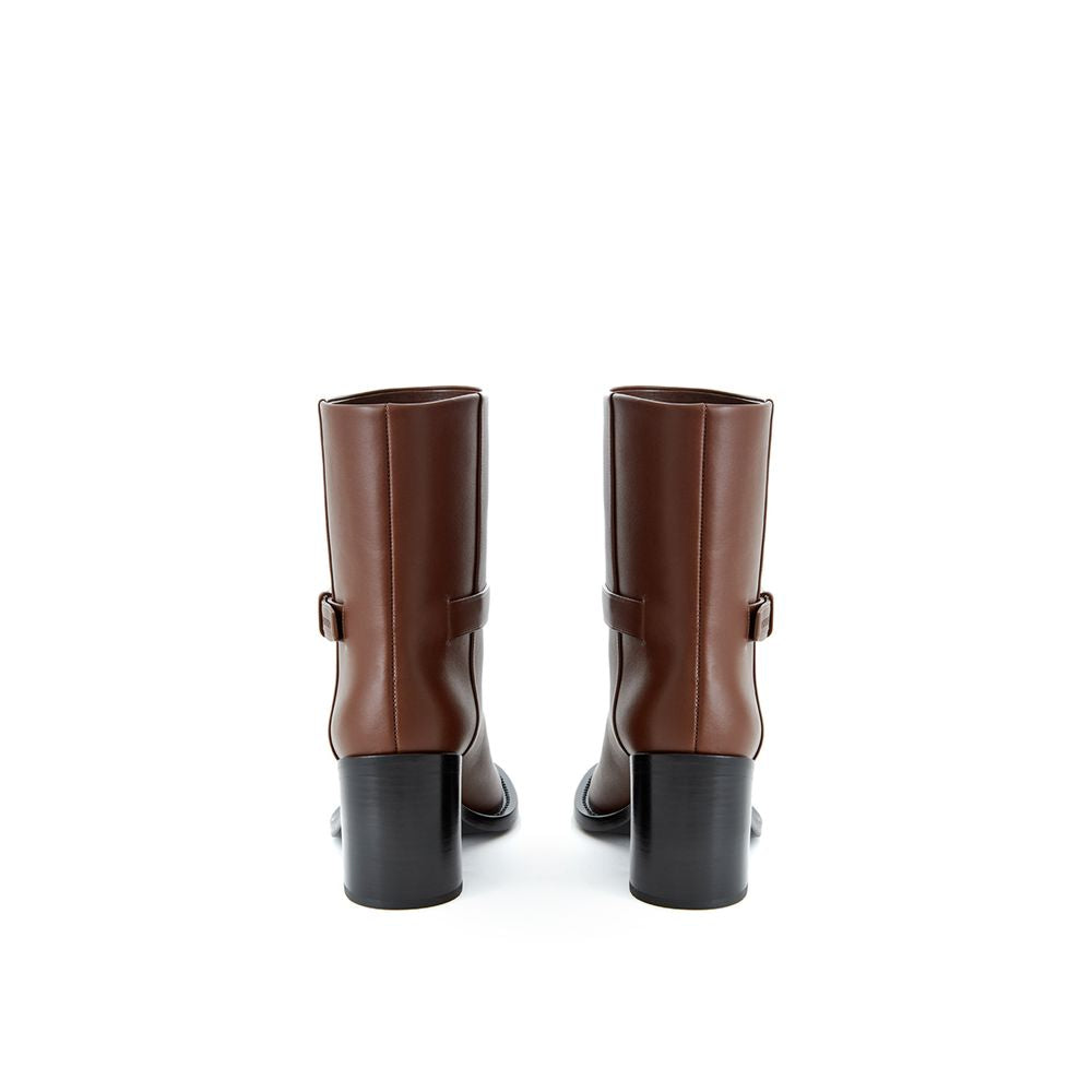 Burberry Brown Leather Boot Burberry