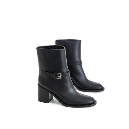 Burberry Black Leather Boot Burberry