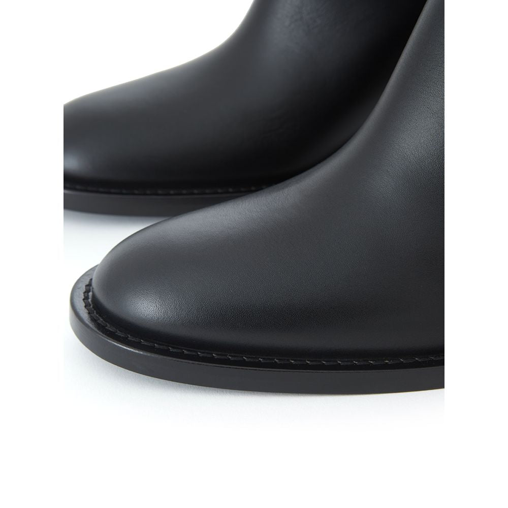 Burberry Black Leather Boot Burberry