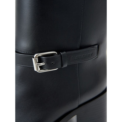 Burberry Black Leather Boot Burberry