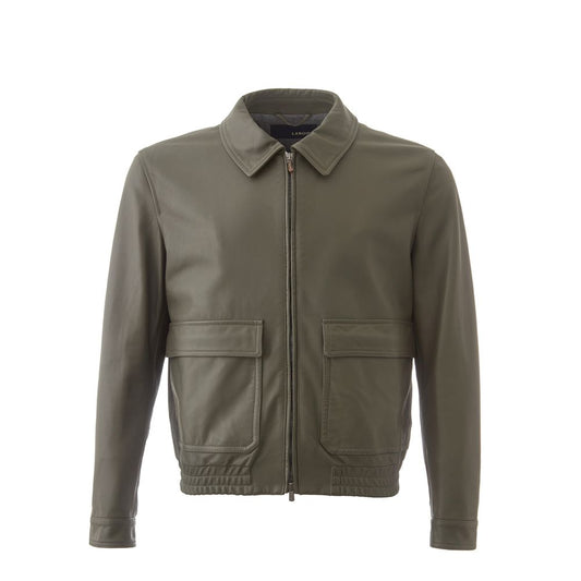 Lardini Green Leather Jacket Lardini