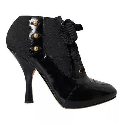 Dolce & Gabbana Black Jersey Stretch Ankle Boots Shoes Dolce & Gabbana