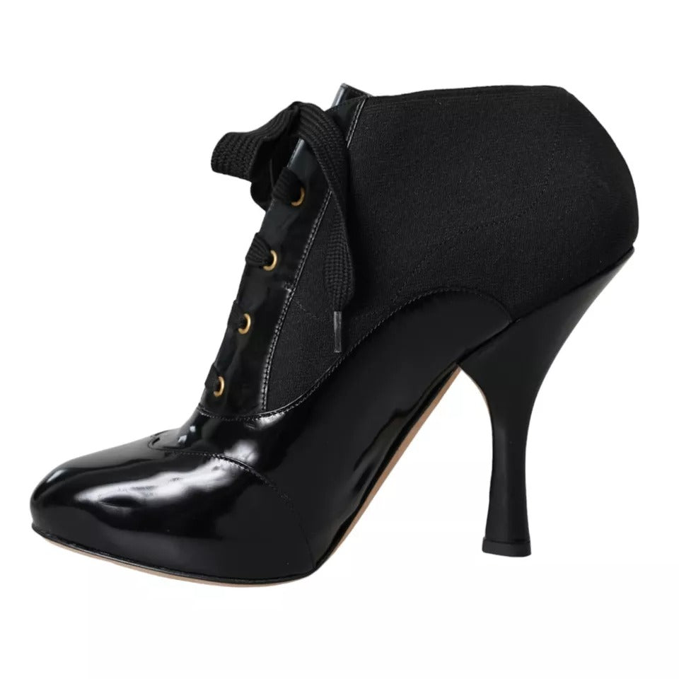 Dolce & Gabbana Black Jersey Stretch Ankle Boots Shoes Dolce & Gabbana