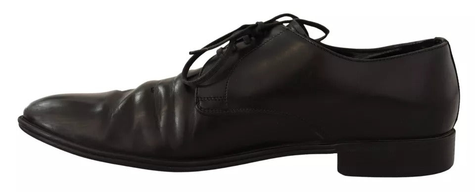 Dolce & Gabbana Black Leather Derby Dress Formal Shoes Dolce & Gabbana