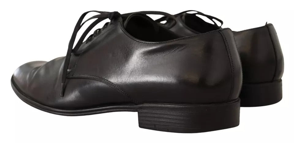 Dolce & Gabbana Black Leather Derby Dress Formal Shoes Dolce & Gabbana